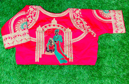 Pink designer blouse