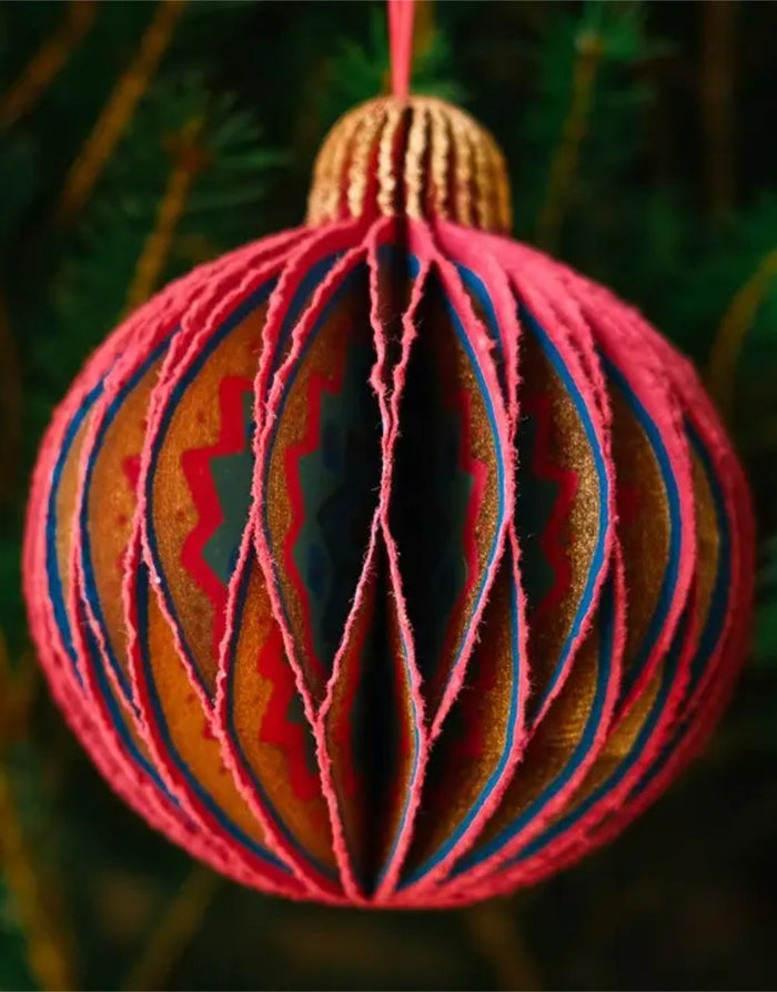Pink Honeycomb Bauble, East End Press