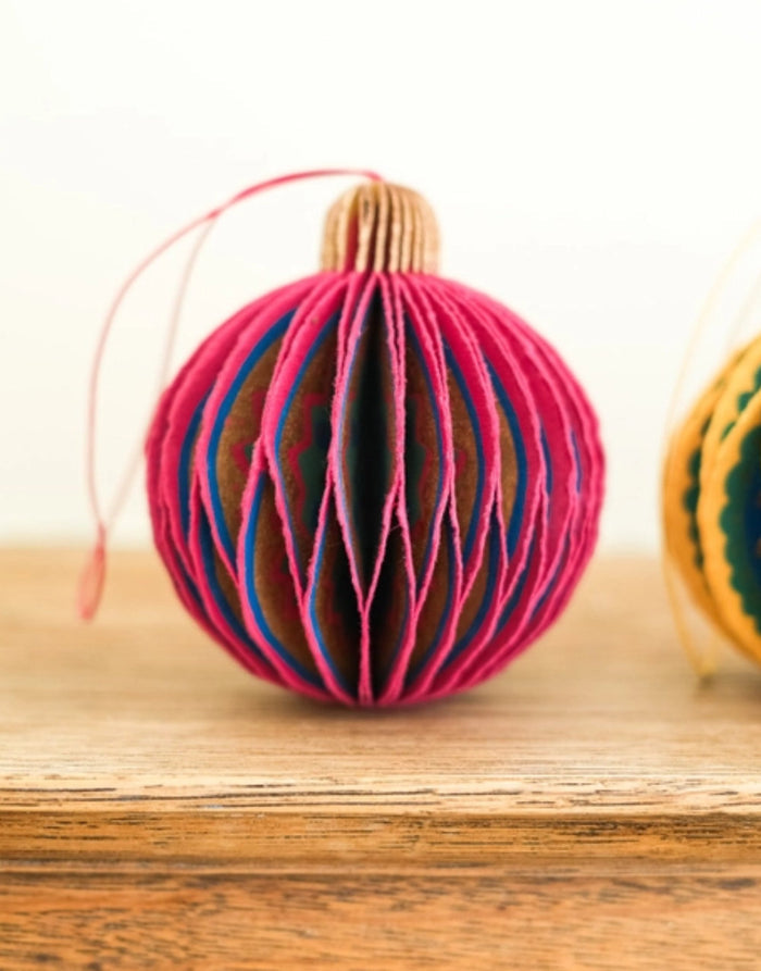 Pink Honeycomb Bauble, East End Press