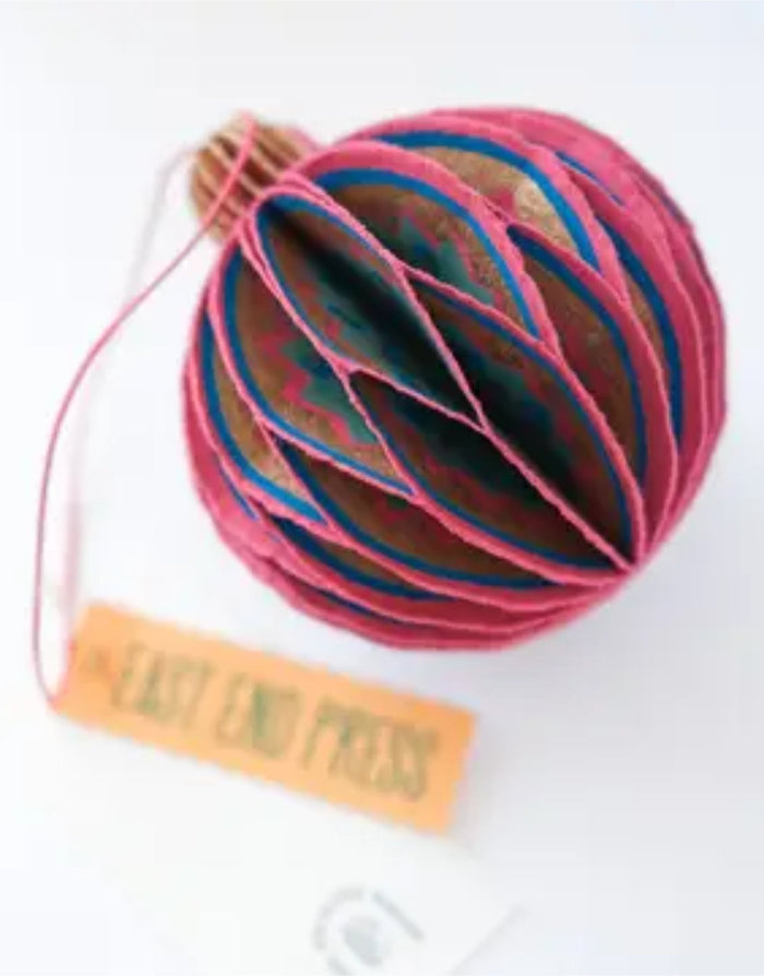 Pink Honeycomb Bauble, East End Press