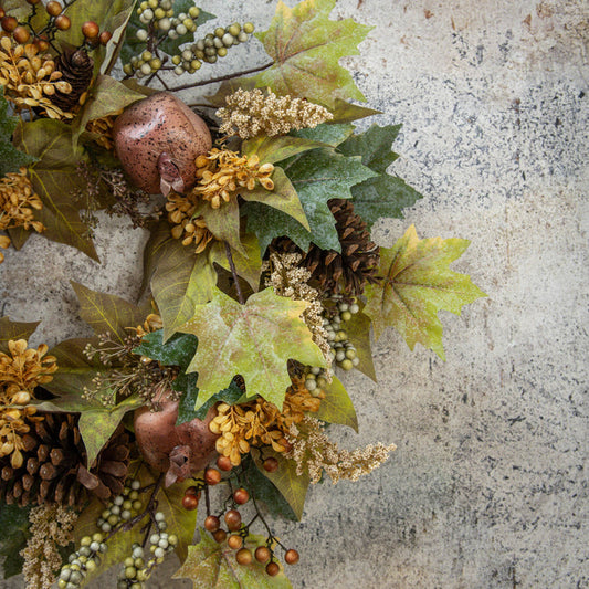 Pomegranate & Brown Berry Wreath