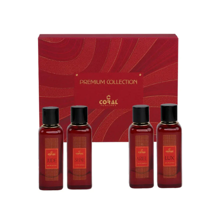 premium collection femme edp coral 45 ml x 4 set red