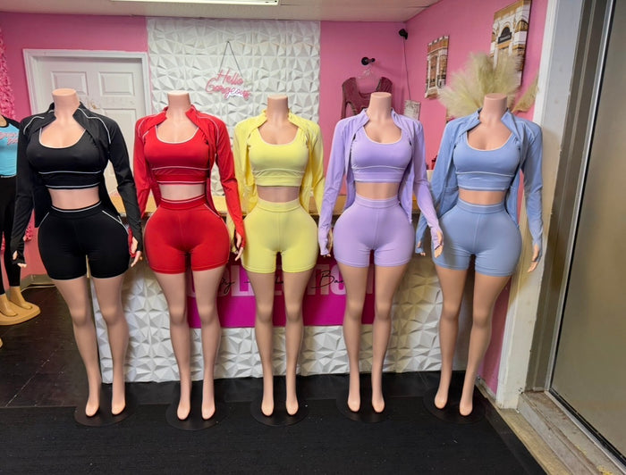 Pretty Active 3 Piece Set ( Red)