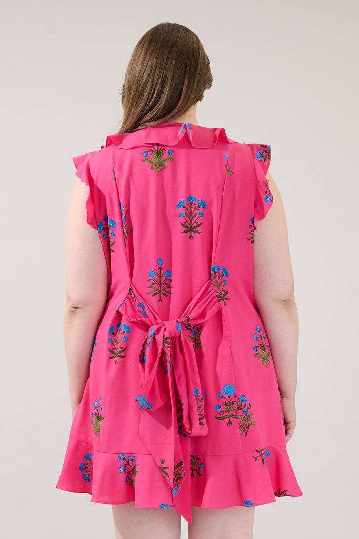 Radiant Ruffle Wrap Dress Genora Floral Curve