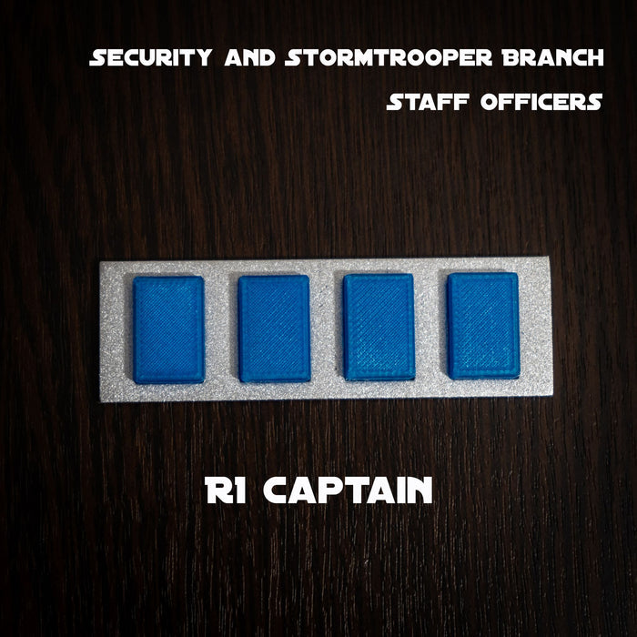 Detailed 3D printed Star Wars rank plaque for 501st Legion members