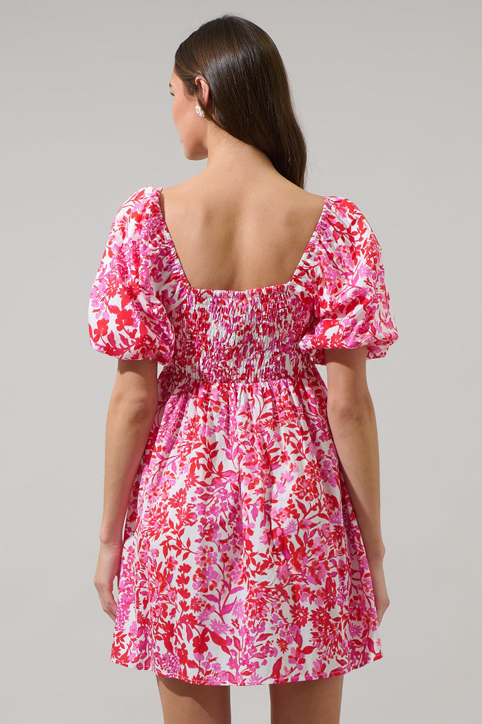 Reidy Floral Samia Smocked Mini Dress