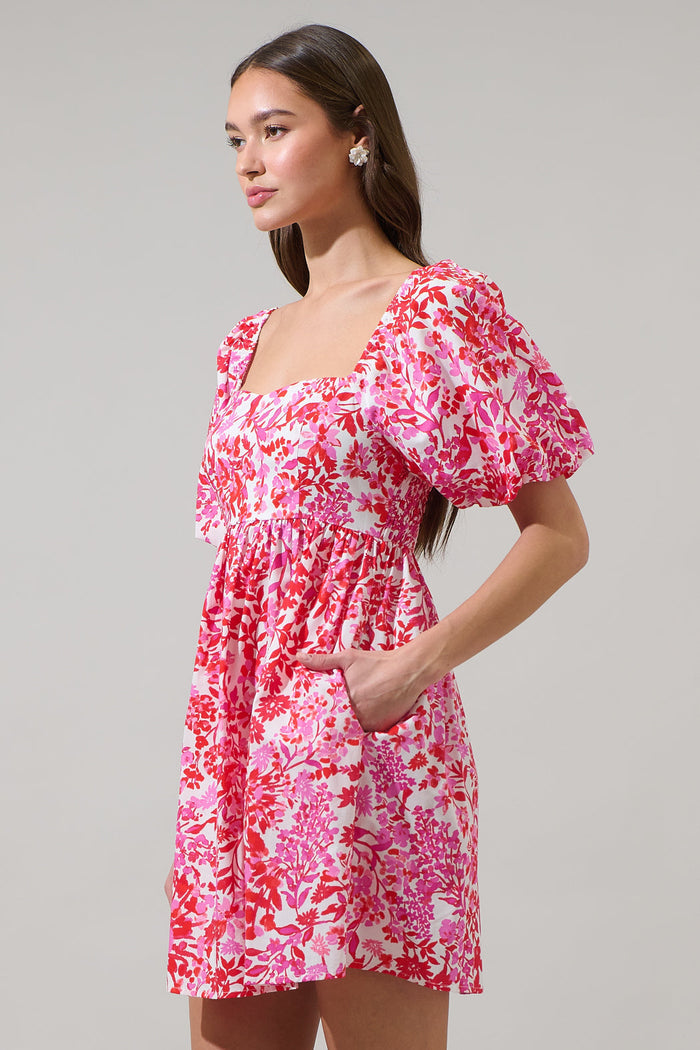 Reidy Floral Samia Smocked Mini Dress