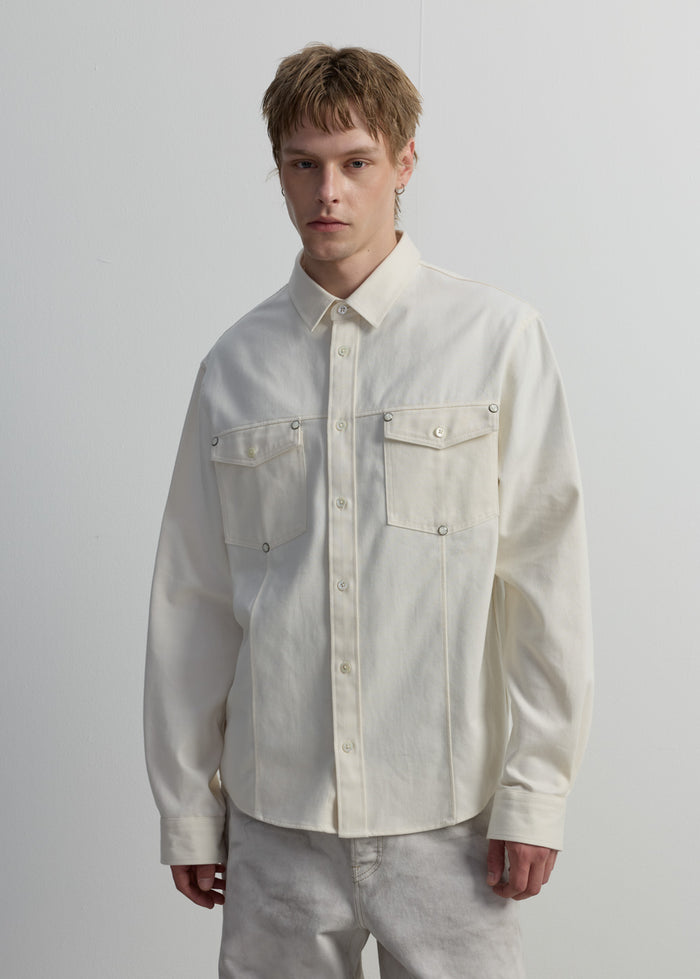 RELAXED-FIT COTTON TWILL SHIRT
