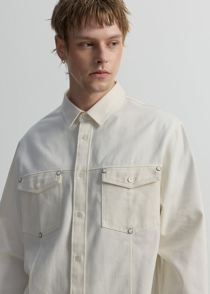 RELAXED-FIT COTTON TWILL SHIRT