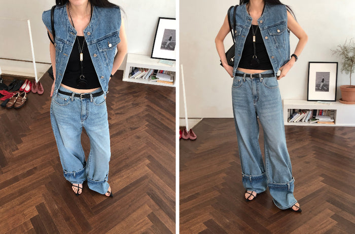 【REPELLER 2025SS】Pocket Wide Denim Pants