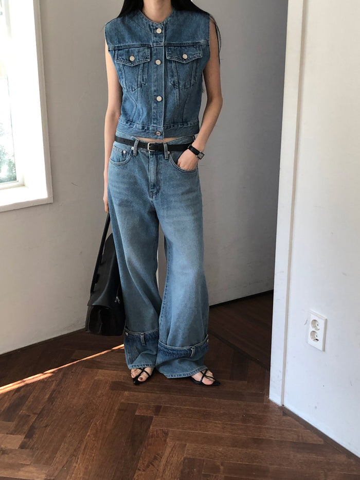 【REPELLER 2025SS】Pocket Wide Denim Pants