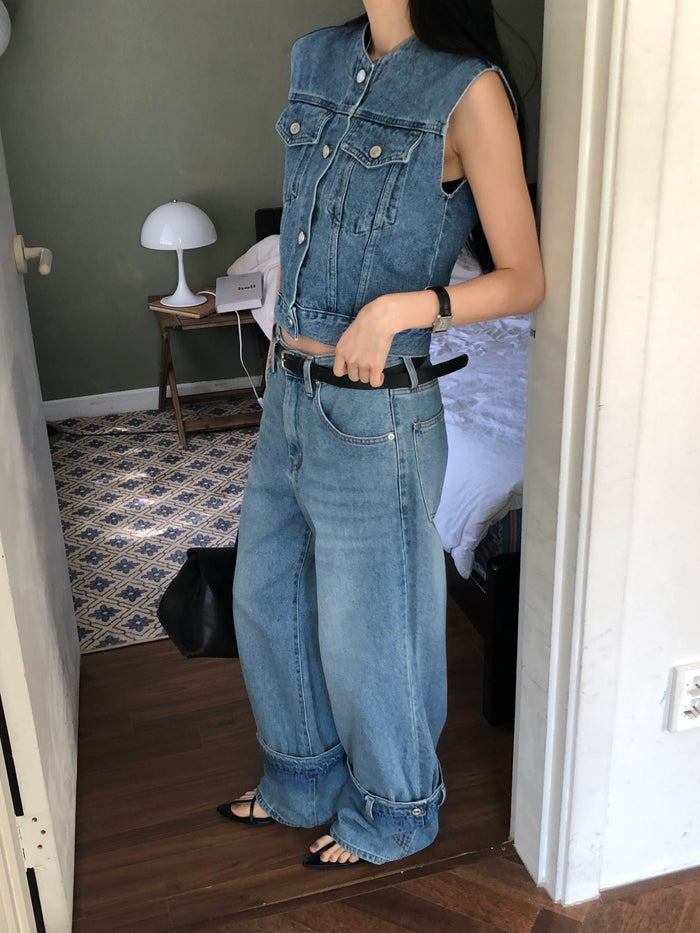 【REPELLER 2025SS】Pocket Wide Denim Pants