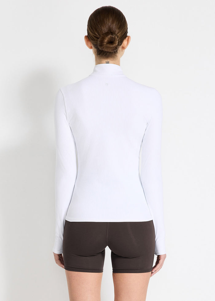 Ribbed Cardio Long Sleeve 1/2 Zip