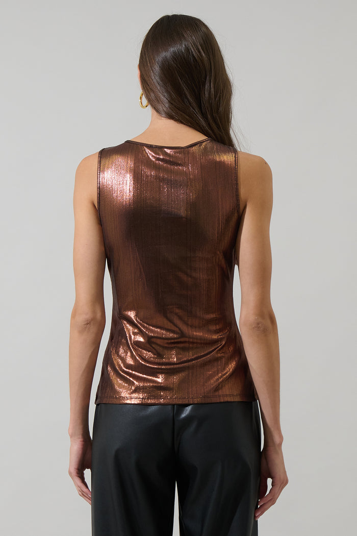 Rina Metallic Enid Sleeveless Top