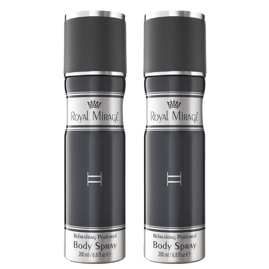 Royal Mirage II Perfumed Body Spray Pack of 2 200ml Each