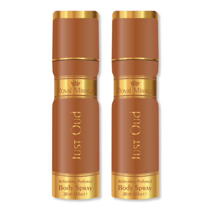 Royal Mirage Just Oud Perfumed Body Spray Pack of 2 200ml