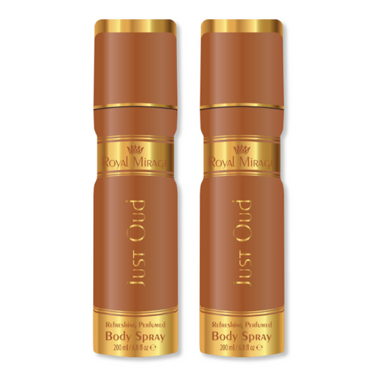 Royal Mirage Just Oud Perfumed Body Spray Pack of 2 200ml