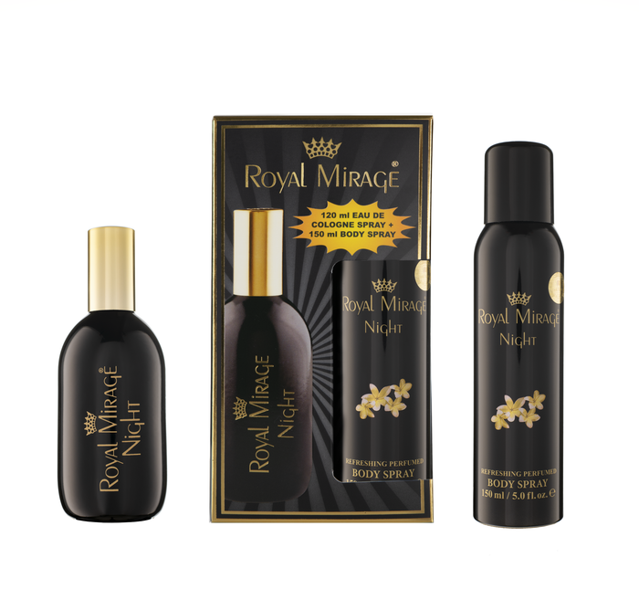 Royal Mirage Night Gift Set EDC 120ml Body Spray 150ml Combo