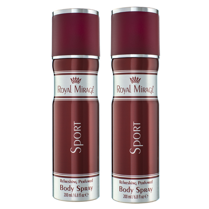 Royal Mirage Sports Perfumed Body Spray Pack of 2 200ml
