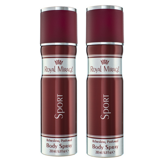 Royal Mirage Sports Perfumed Body Spray Pack of 2 200ml