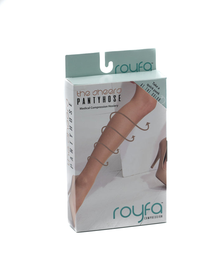Royfa Sheer Pantyhose 20-30mmHg - Compression Level: Firm 20-30 MmHg - Female - Leg