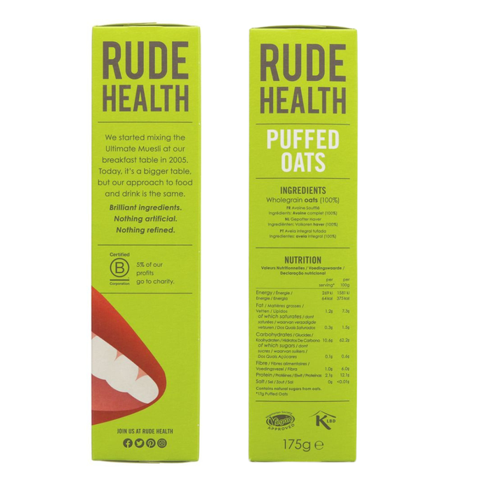 Rude Health Puffed Oats 175g