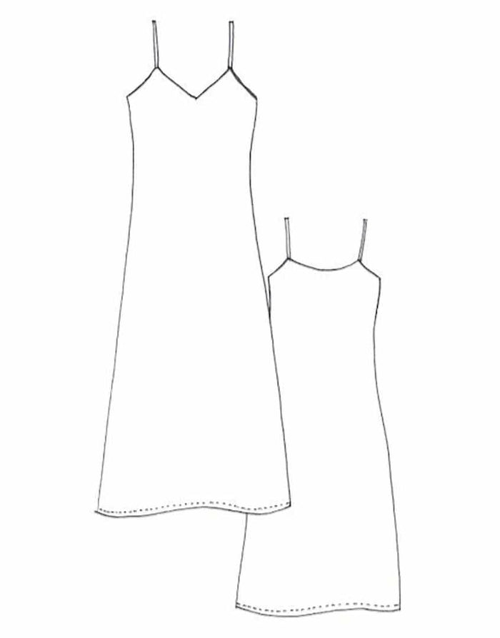 Tessuti Dresses Sadie Slip Dress Sewing Pattern, Tessuti 15429