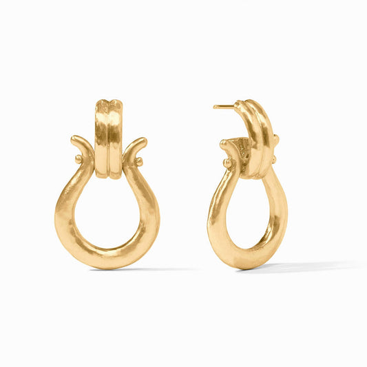 Saratoga Doorknocker Earring Gold