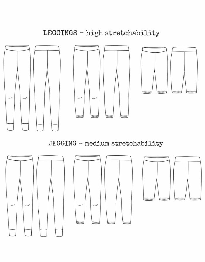 Ikatee Trousers & Shorts Seattle Leggings/Jeggings Sewing Pattern, Ikatee 3760278991222