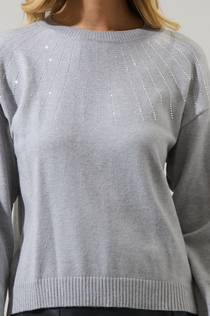 Shanice Rhinestone Knit Sweater