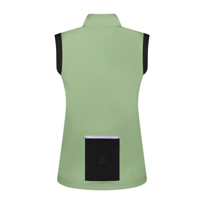 Rogelli Signature windstopper dames saliegroen achterkant.