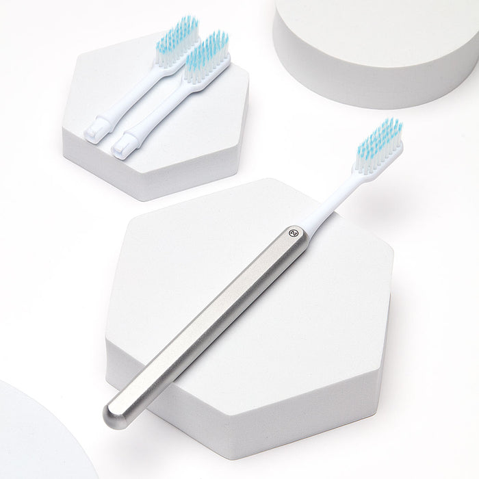 Silver Toothbrush + 2 brush heads