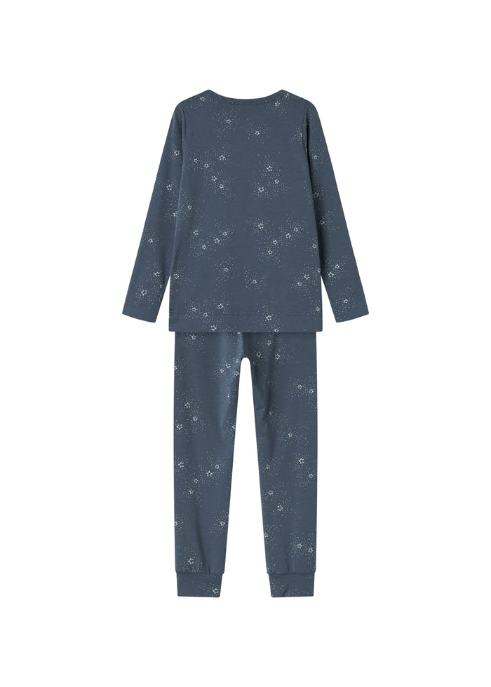 Dark blue star print pyjama set for children