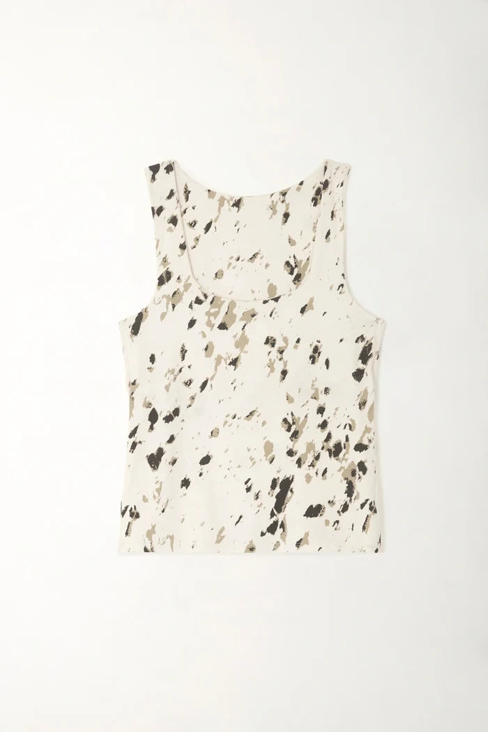 Sleeveless Printed T-Shirt for Women