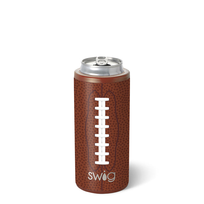 Swig Skinny Can Cooler Football 12oz KOOZIE