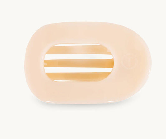 Teleties Small Flat Round Clip - Almond Beige