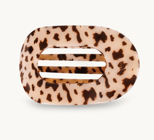 Teleties Small Flat Round Clip - Blonde Tortoise