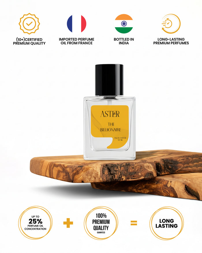 Billionaire EDP for Men 50ml bottle with gold accents