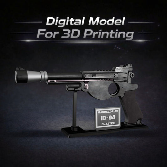 The Mandalorian IB-94 Blaster Pistol Star Wars Prop 3D Print STL File