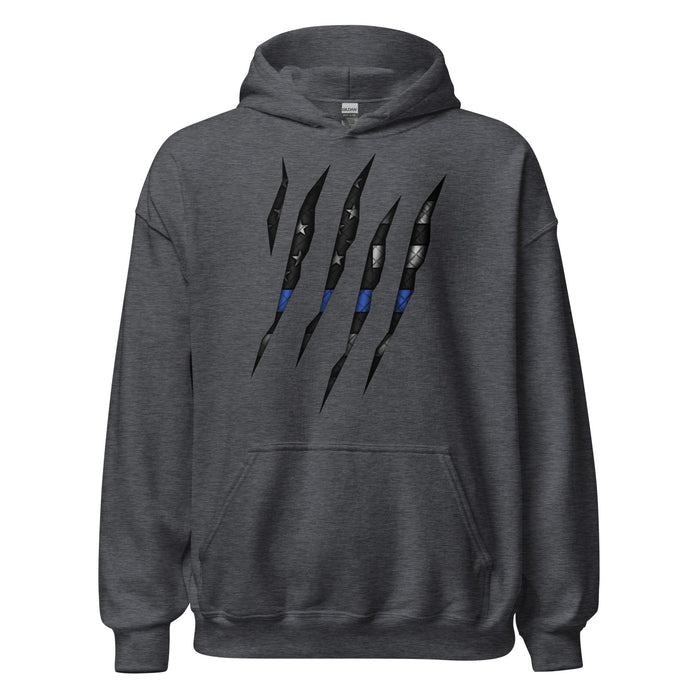 Thin Blue Line Rip Through Hoodie