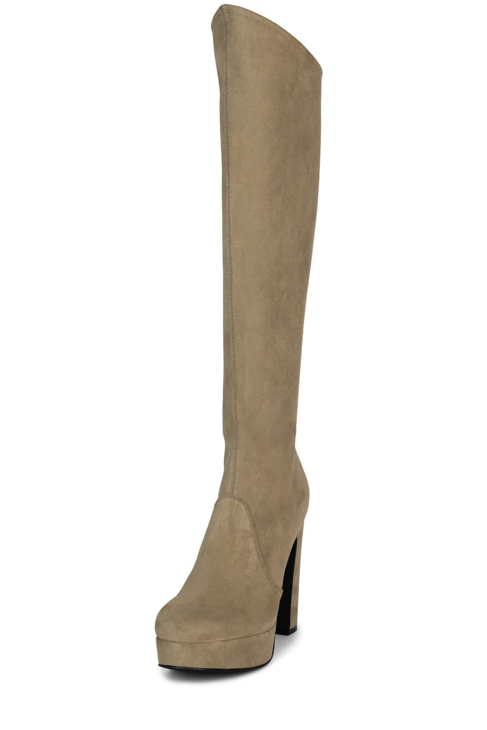 TOPAZ Jeffrey Campbell Over-The-Knee Boot Dark Green Suede