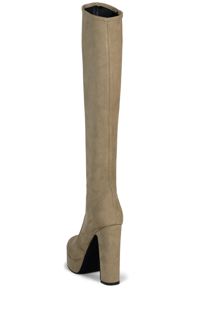 TOPAZ Jeffrey Campbell Over-The-Knee Boot Dark Green Suede