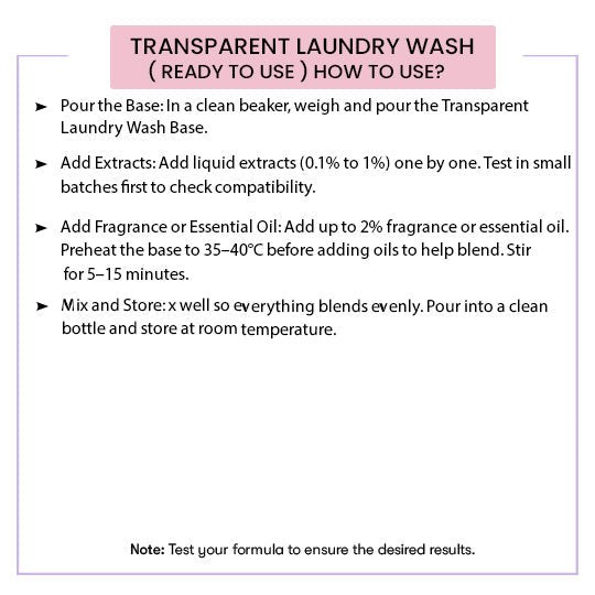 Transparent Laundry Wash  ( Ready to Use )
