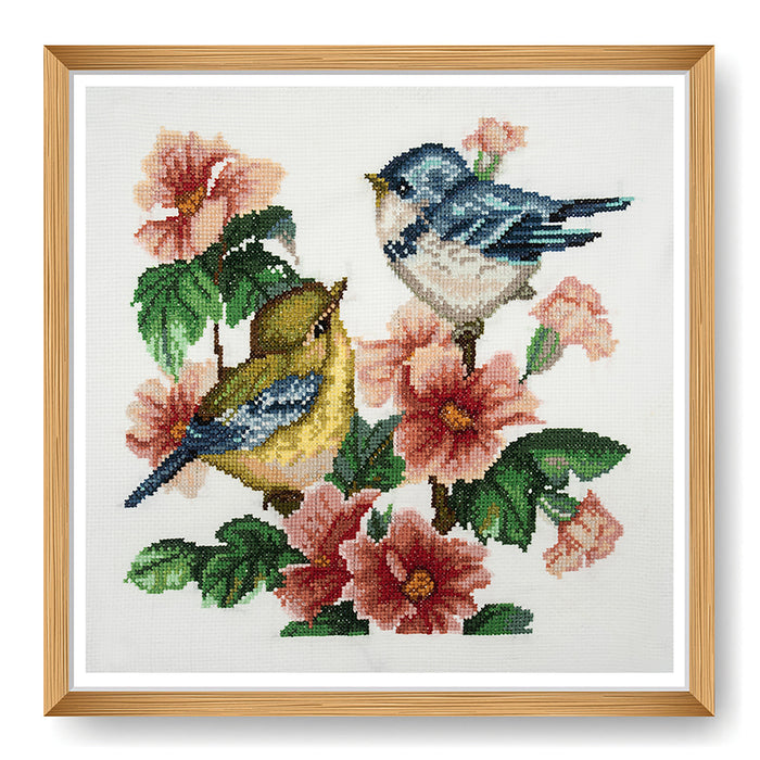 Trimits Counted Cross Stitch Kit Large: Bird, 36x36cm, Includes Aida Fabric, Pre-Sorted Threads, Needle, Personalizing Alphabet, Instru...