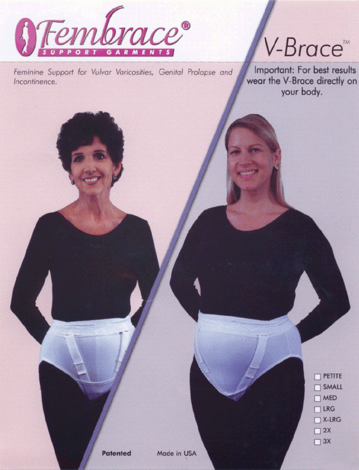 V-Brace by Fembrace Support Garments for Vulvar Varicosities,Genital Prolapse and Incontinence