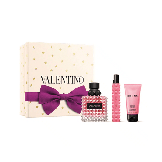 Valentino Women's Perfume Valentino Donna Born in Roma Women's Perfume Gift Set (100ml EDP + Body Lotion + 10ml EDP)