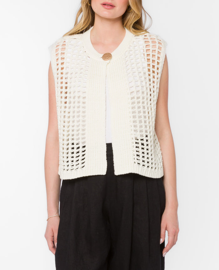 Velvet Heart | Wren Optic White Vest