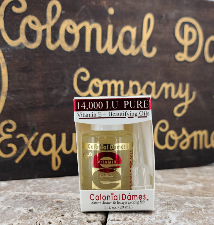 Vitamin E Oil 14,000 I.U. (W/Beautifying Oil) 1 fl. Oz. Colonial Dames