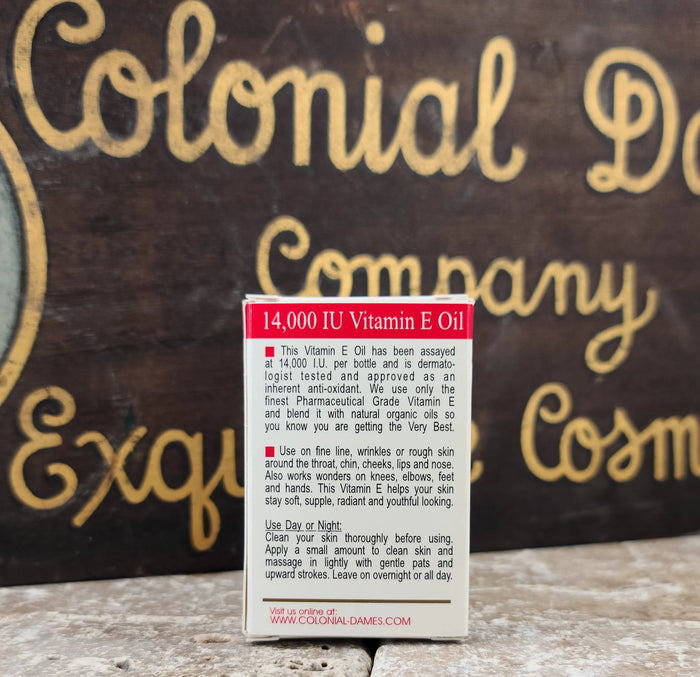 Vitamin E Oil 14,000 I.U. (W/Beautifying Oil) 1 fl. Oz. Colonial Dames