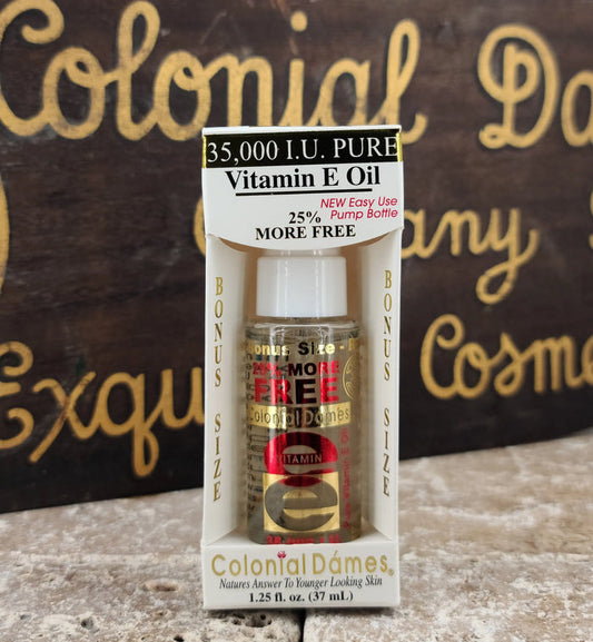 Vitamin E Oil 35,000 I.U. (W/Pure Vitamin E Oil) 1.25 fl. Oz. Colonial Dames